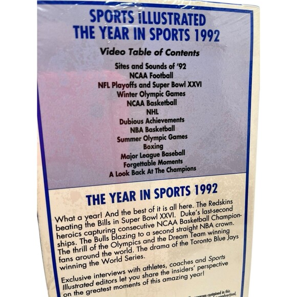 1992 Sports Illustrated VHS Vintage HBO Sports The Year In Sports Sealed - Picture 5 of 9